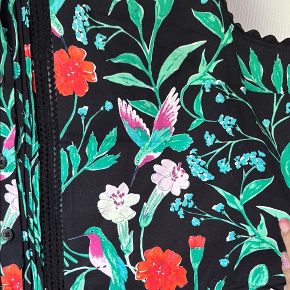 Kate Spade ♠️ Floral Embellished Peplum Blouse - XL - Picture 5 of 8